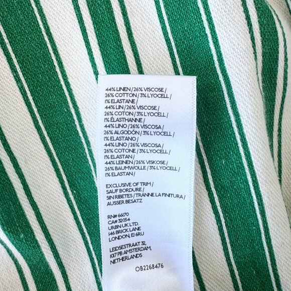 NWT Anthropologie Maeve The Colette Striped Full Length Wide Leg Pants Green 30P - Picture 5 of 11